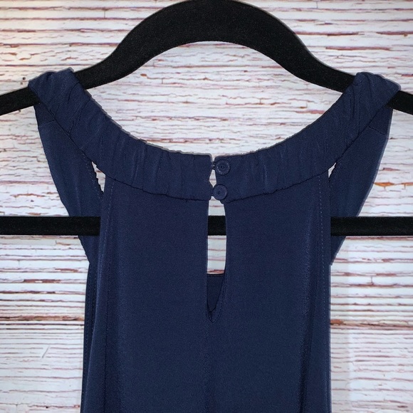 BCBG MaxAzria Halter Maxi Dress Dark Blue Size M - Picture 4 of 8